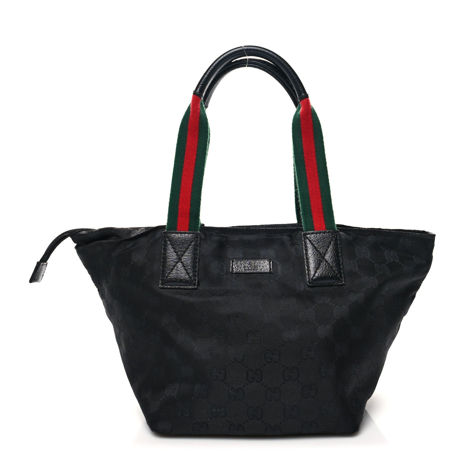 Gucci GG Monogram Small Web Handle Bucket Tote Black 1 of 12