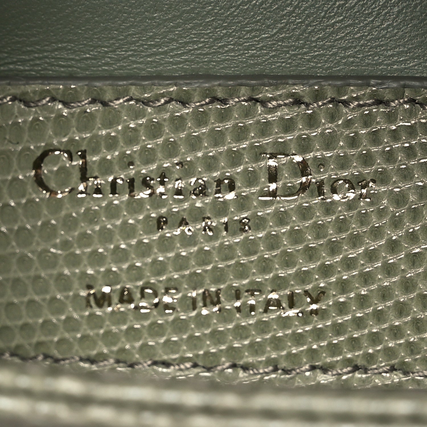 Christian Dior Lizard Mini Lady Dior  Vert Saule 6 of 16