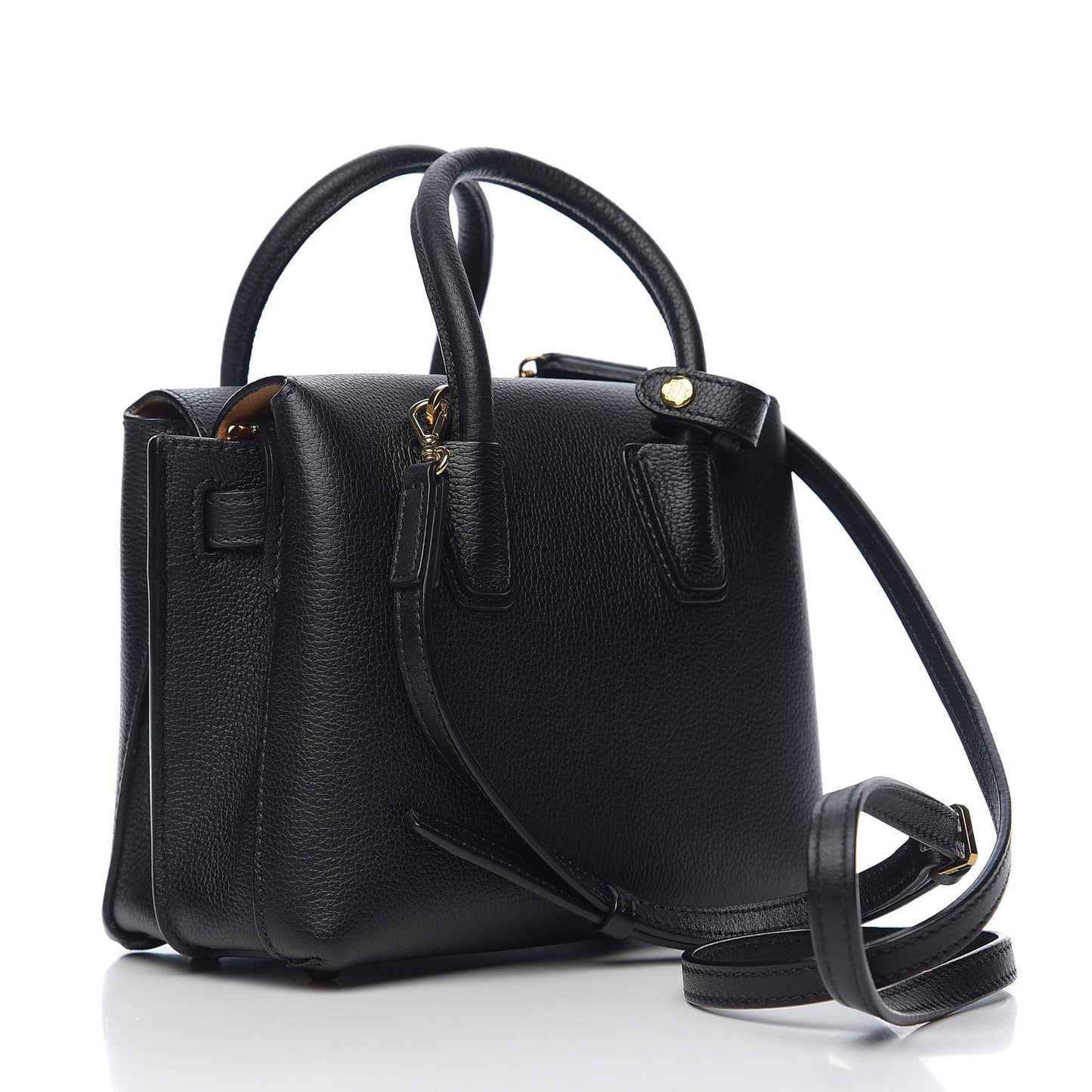 Grained Calfskin Mini Milla Tote Black