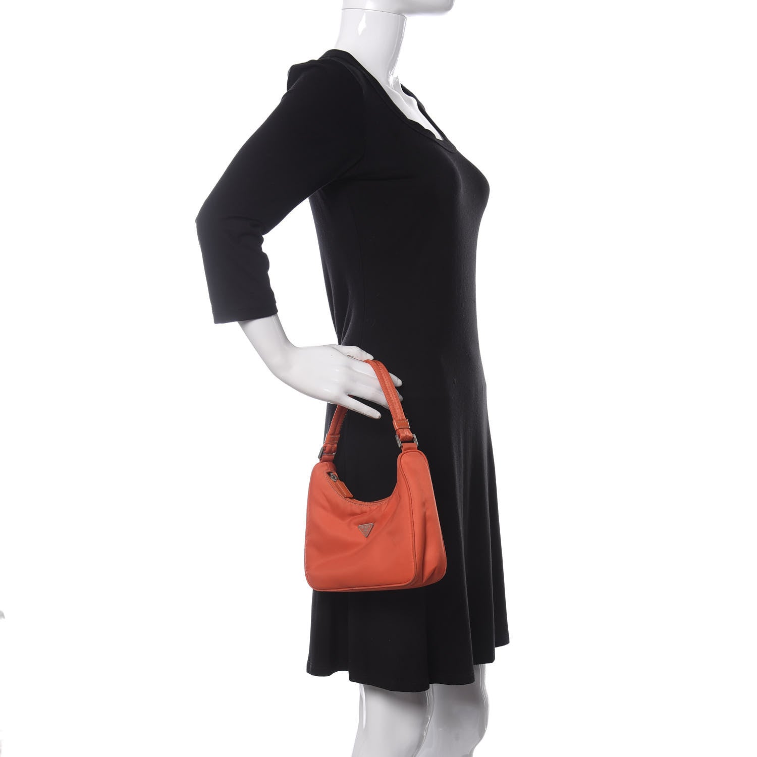 Prada Tessuto Nylon Sport Shoulder Bag Orange 2 of 10