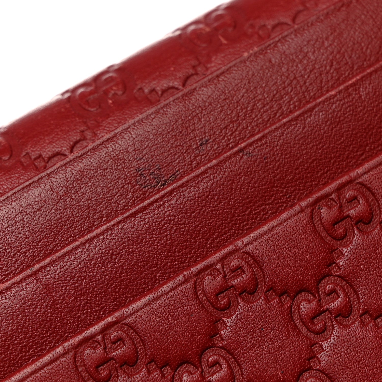 Gucci Guccissima Card Case Wallet Red 8 of 8