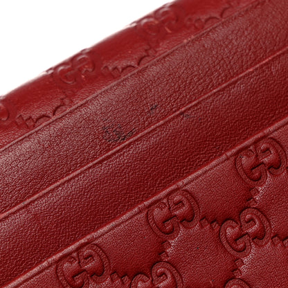 Gucci Guccissima Card Case Wallet Red 8 of 8