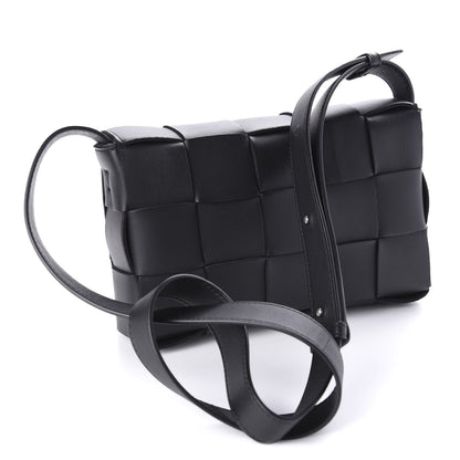 Bottega Veneta Lambskin Maxi Intrecciato Cassette Crossbody Bag Black 3 of 10
