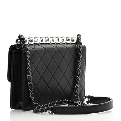 Chanel Goatskin Quilted Logo Small Chic Flap Black 3 of 18