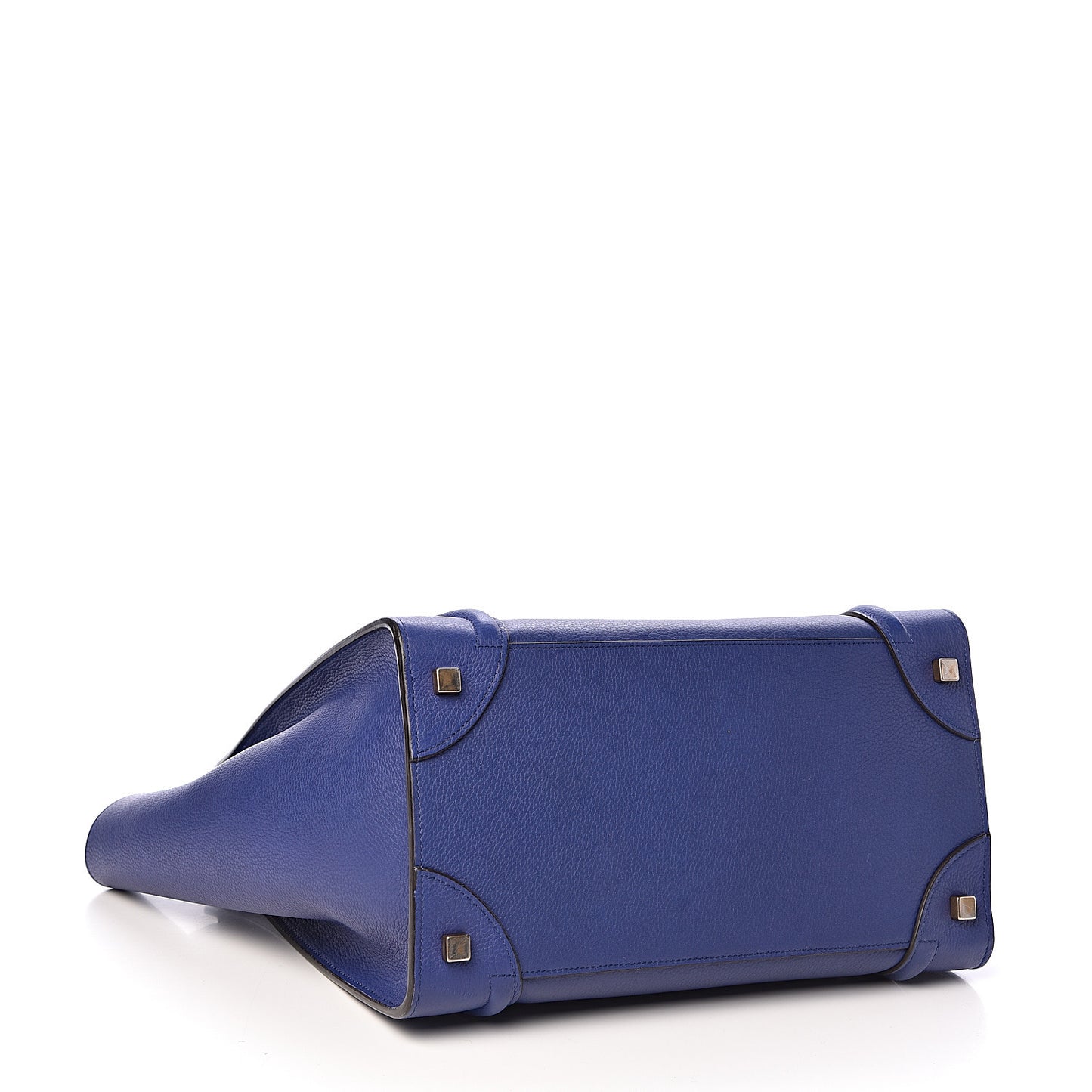 Drummed Calfskin Mini Luggage Indigo