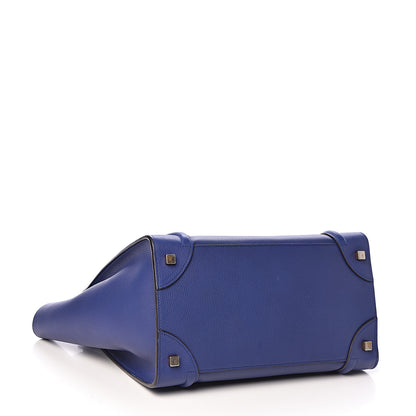 Celine Drummed Calfskin Mini Luggage Indigo 4 of 11
