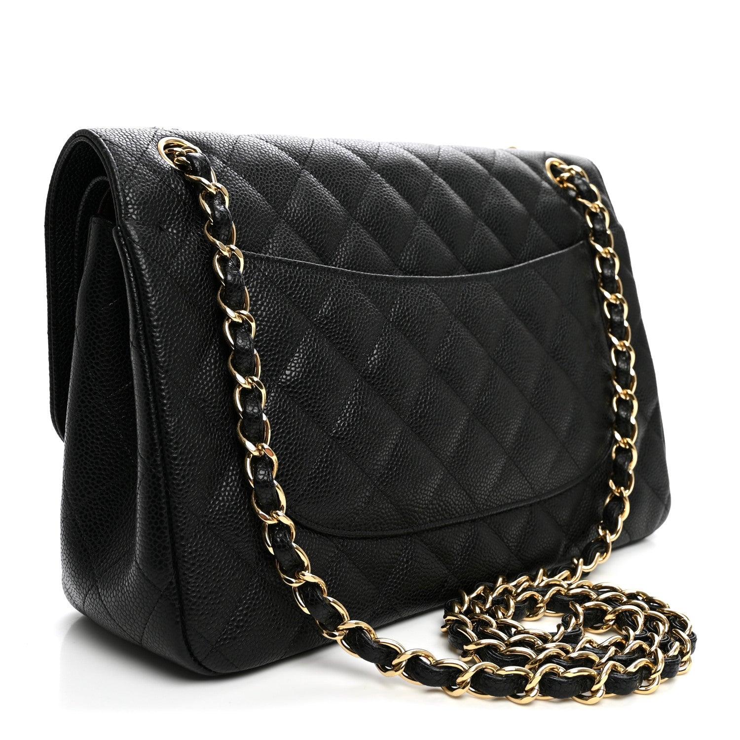 Chanel Caviar Quilted Jumbo Double Flap Black 3 of 10