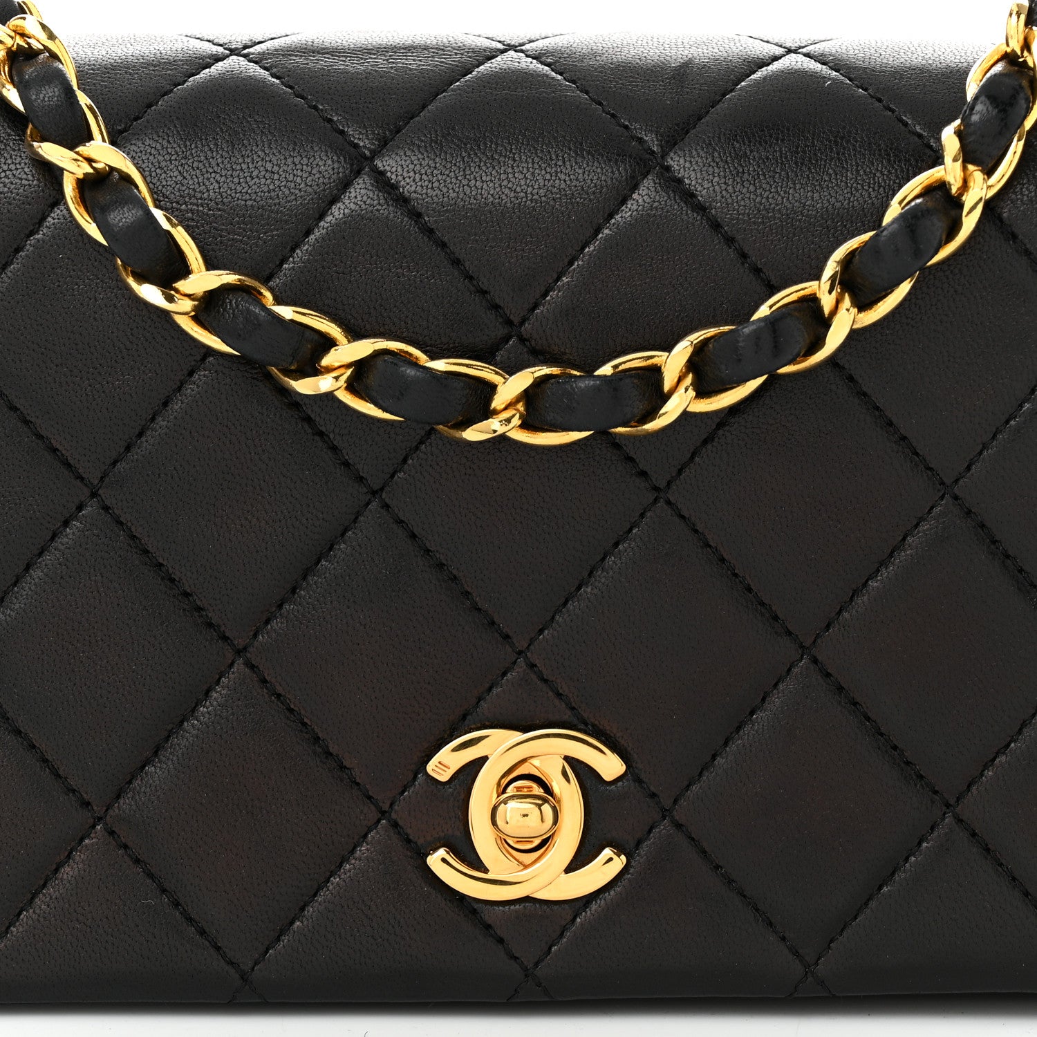 Chanel Lambskin Quilted Small Single Flap Black 9 of 11