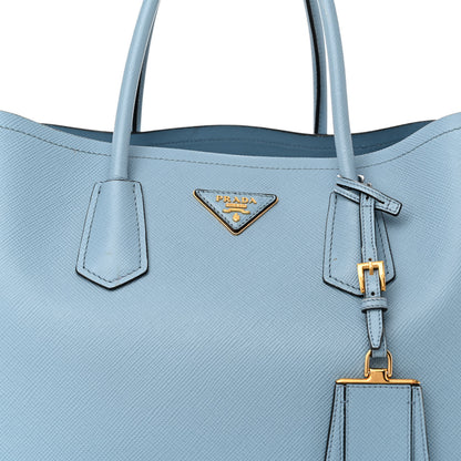 Prada Saffiano Cuir Medium Double Bag Astrale Blue 7 of 11