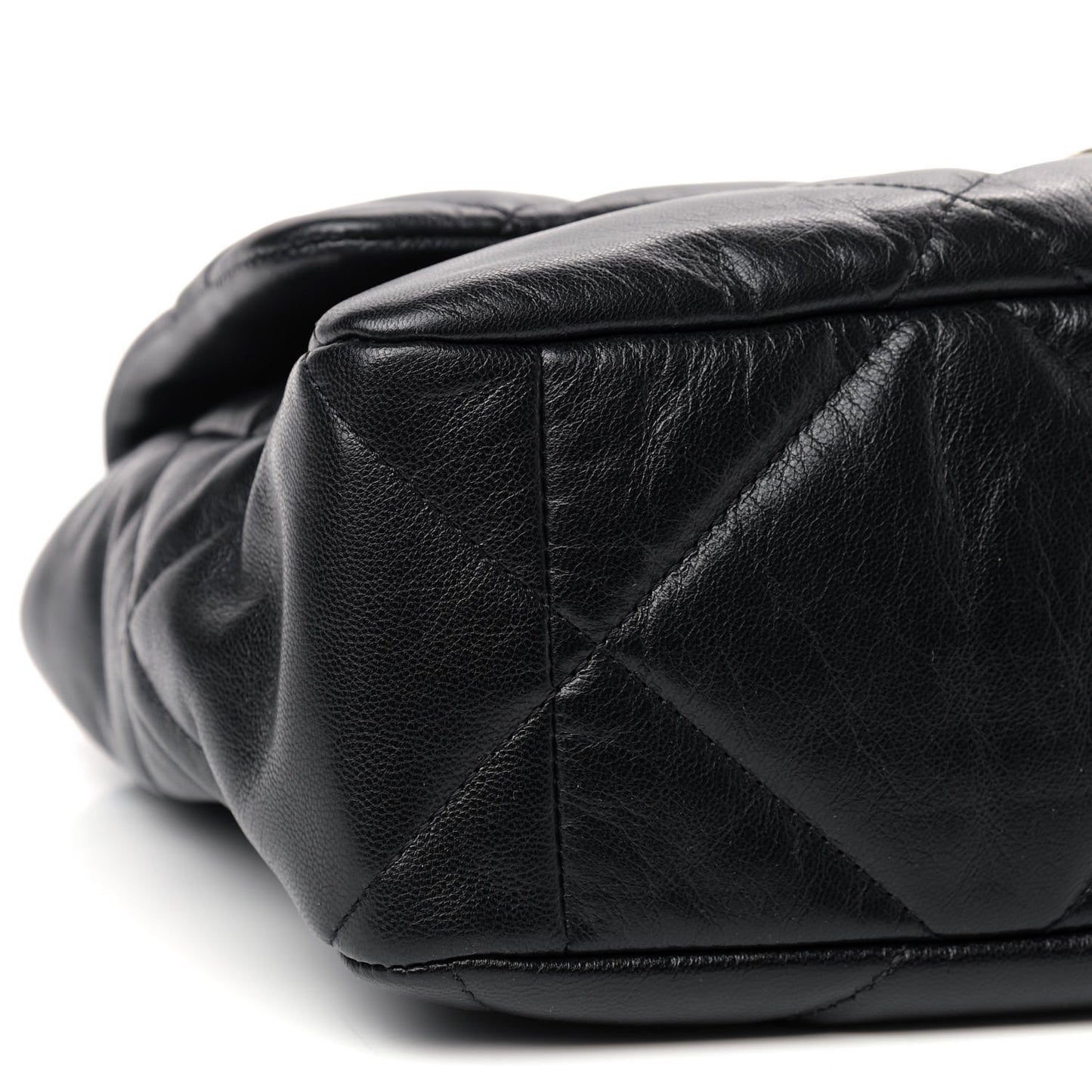 Goatskin Quilted Large Chanel 19 Flap Black