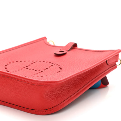 Hermes Taurillon Maurice Flipperball Sangle Evelyne TPM Rouge De Coeur Bleu Frida 10 of 10