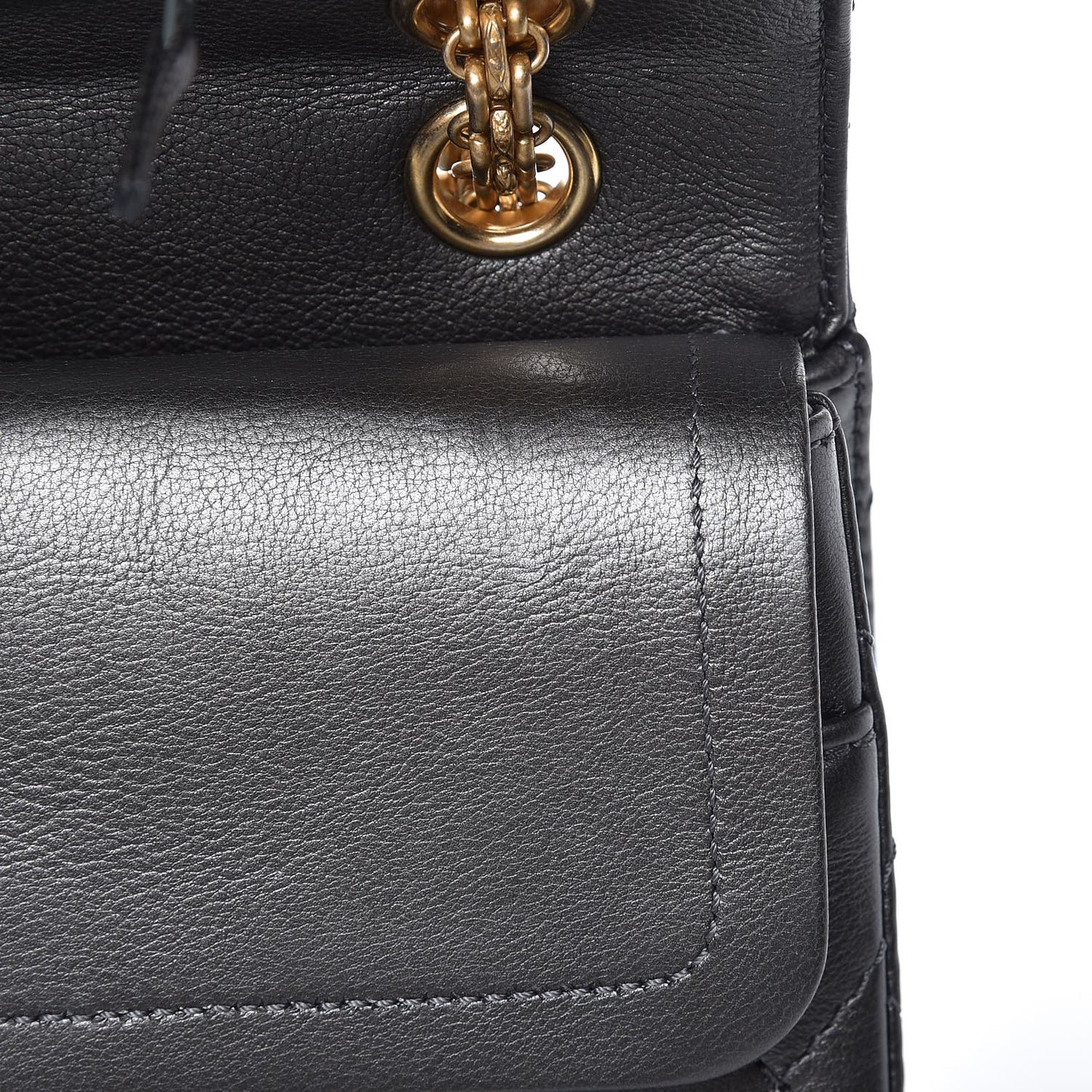 Metallic Calfskin Quilted 2.55 Reissue 226 Flap Charcoal