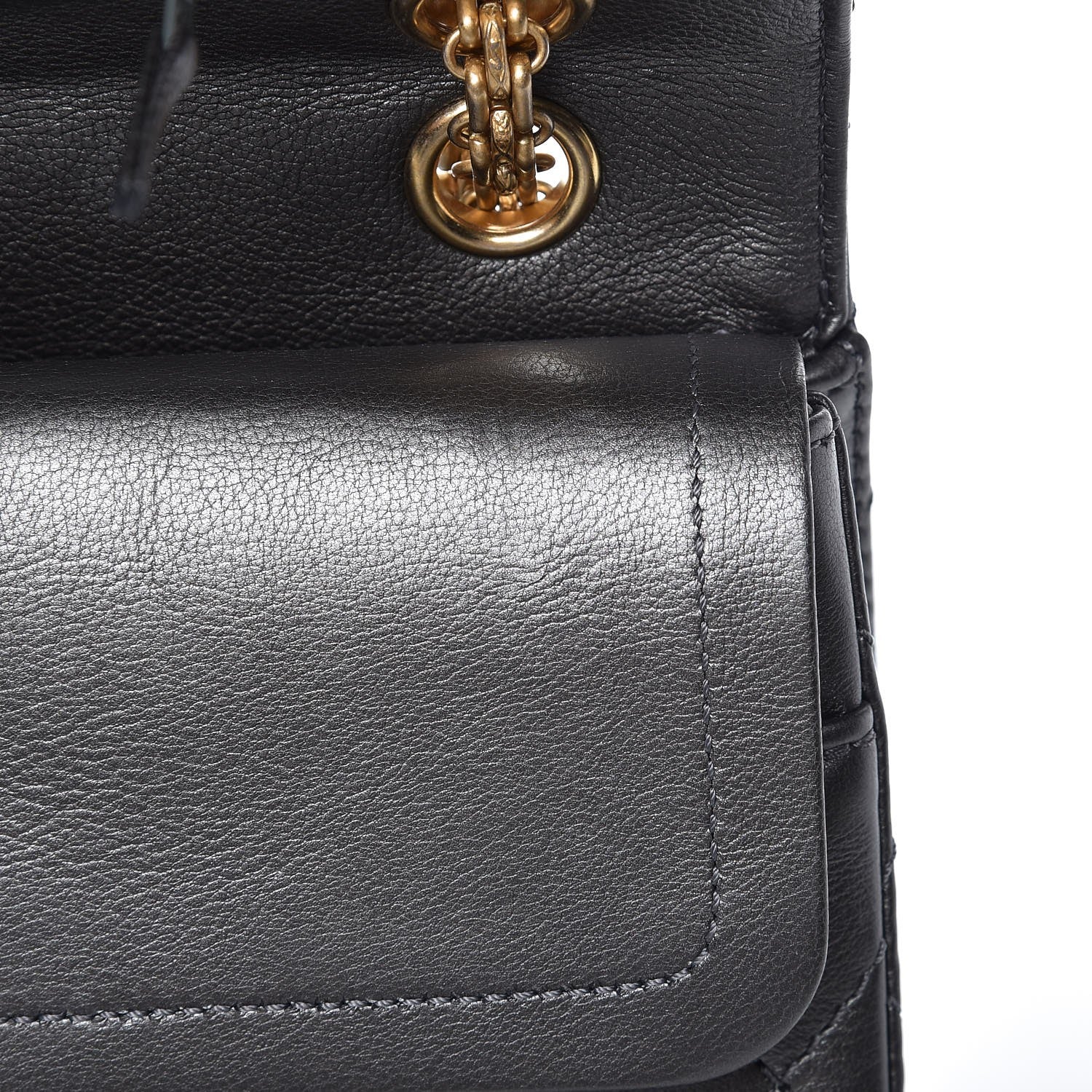 Chanel Metallic Calfskin Quilted 2.55 Reissue 226 Flap Charcoal 15 of 16
