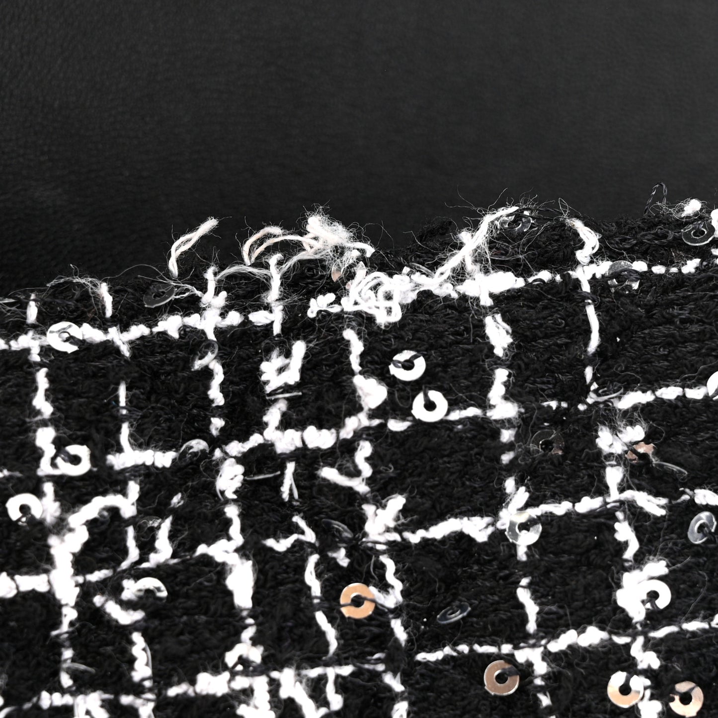 Tweed Quilted Mini Top Handle Rectangular Flap Black White