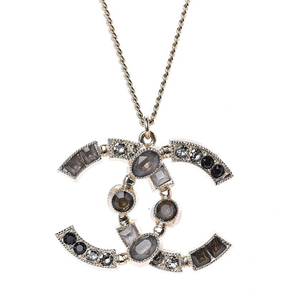 Chanel Baguette Crystal CC Necklace Light Gold 5 of 5