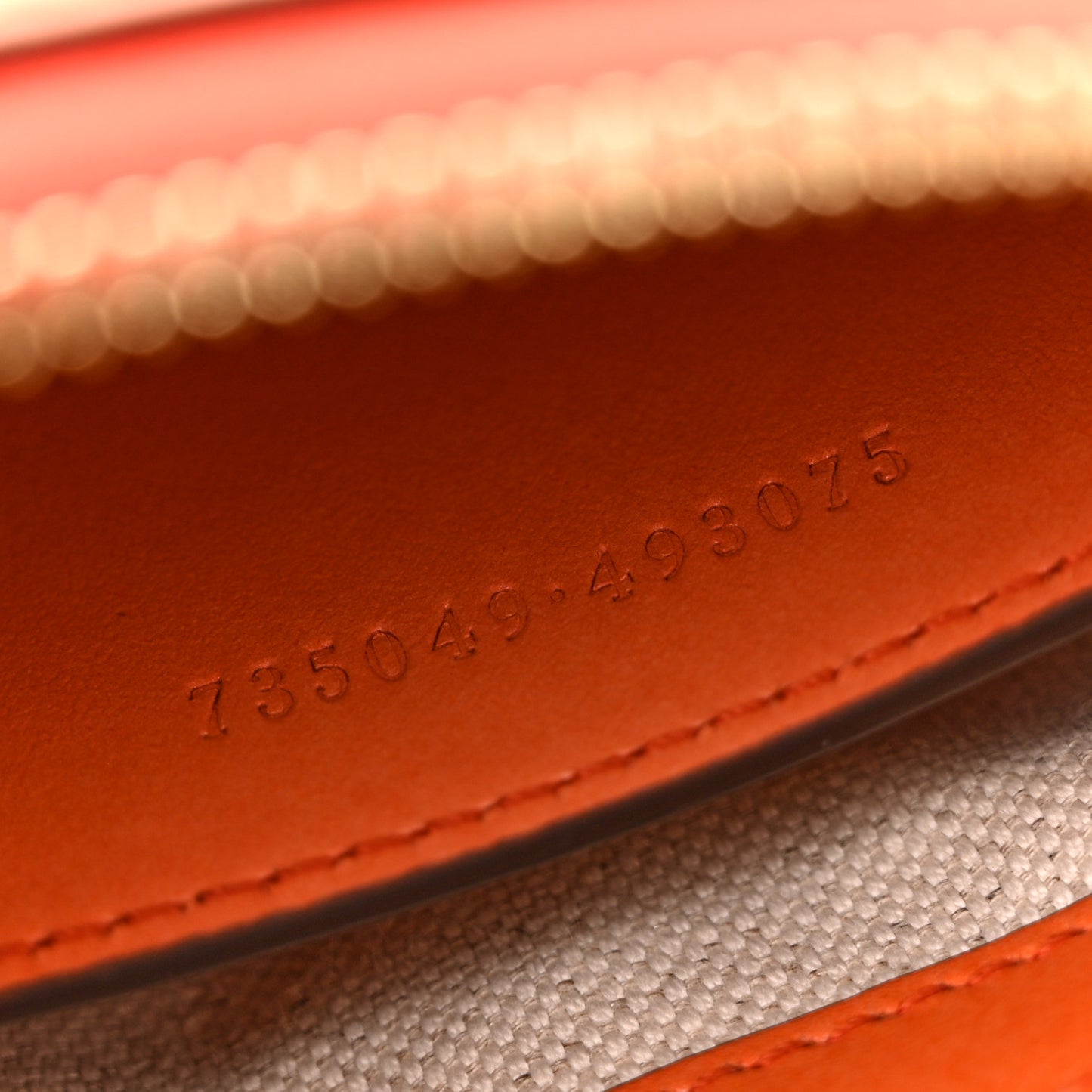 Calfskin GG Matelasse Chain Handbag Deep Orange Natural