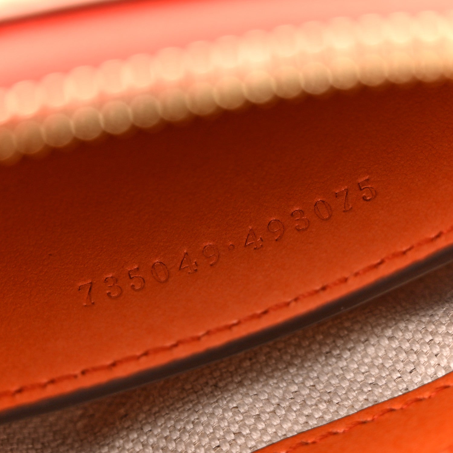 Gucci Calfskin GG Matelasse Chain Handbag Deep Orange Natural 7 of 10
