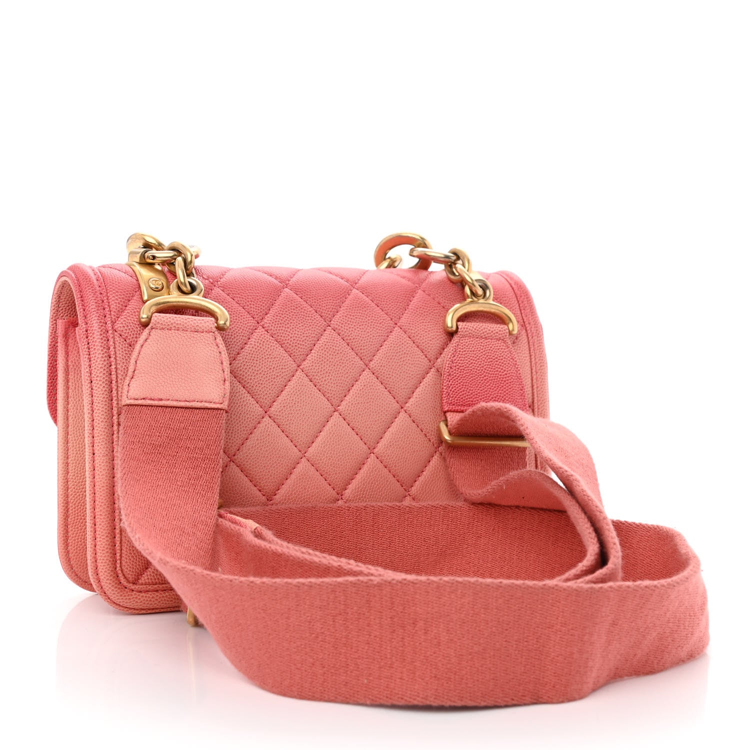 Chanel Caviar Quilted Small Sunset On The Sea Flap Coral 2 of 9