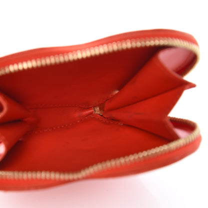 Louis Vuitton Vernis Heart Coin Purse Orange Sunset 5 of 9