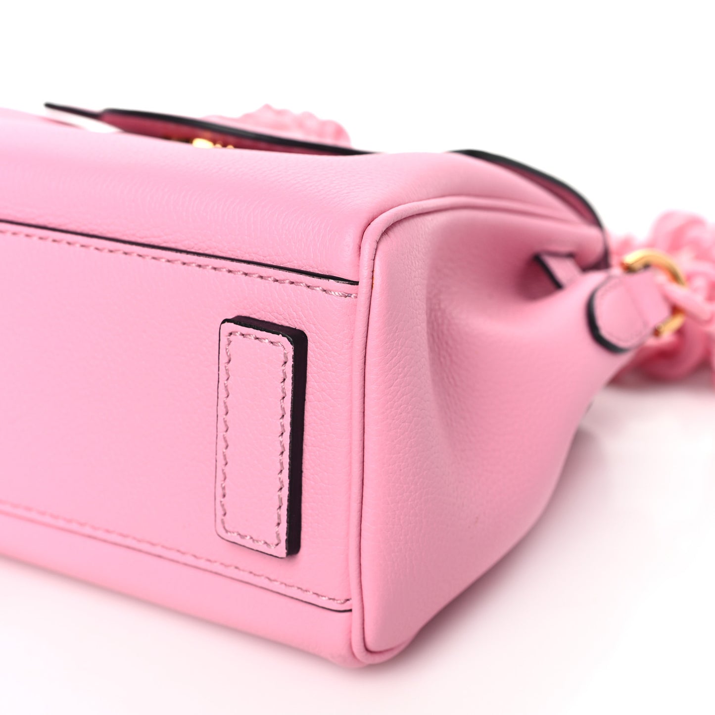 Grained Calfskin Small La Medusa Top Handle Bag Pink