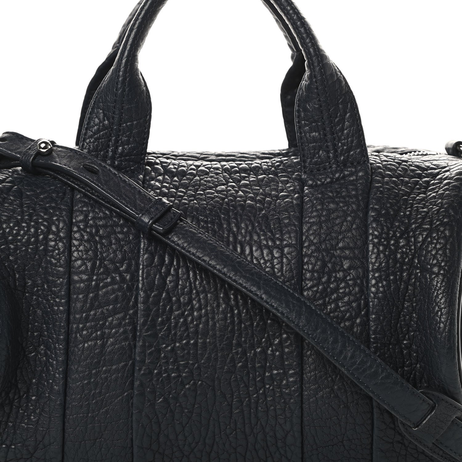 Alexander Wang Pebbled Lambskin Rocco Navy Silver Hardware 8 of 12