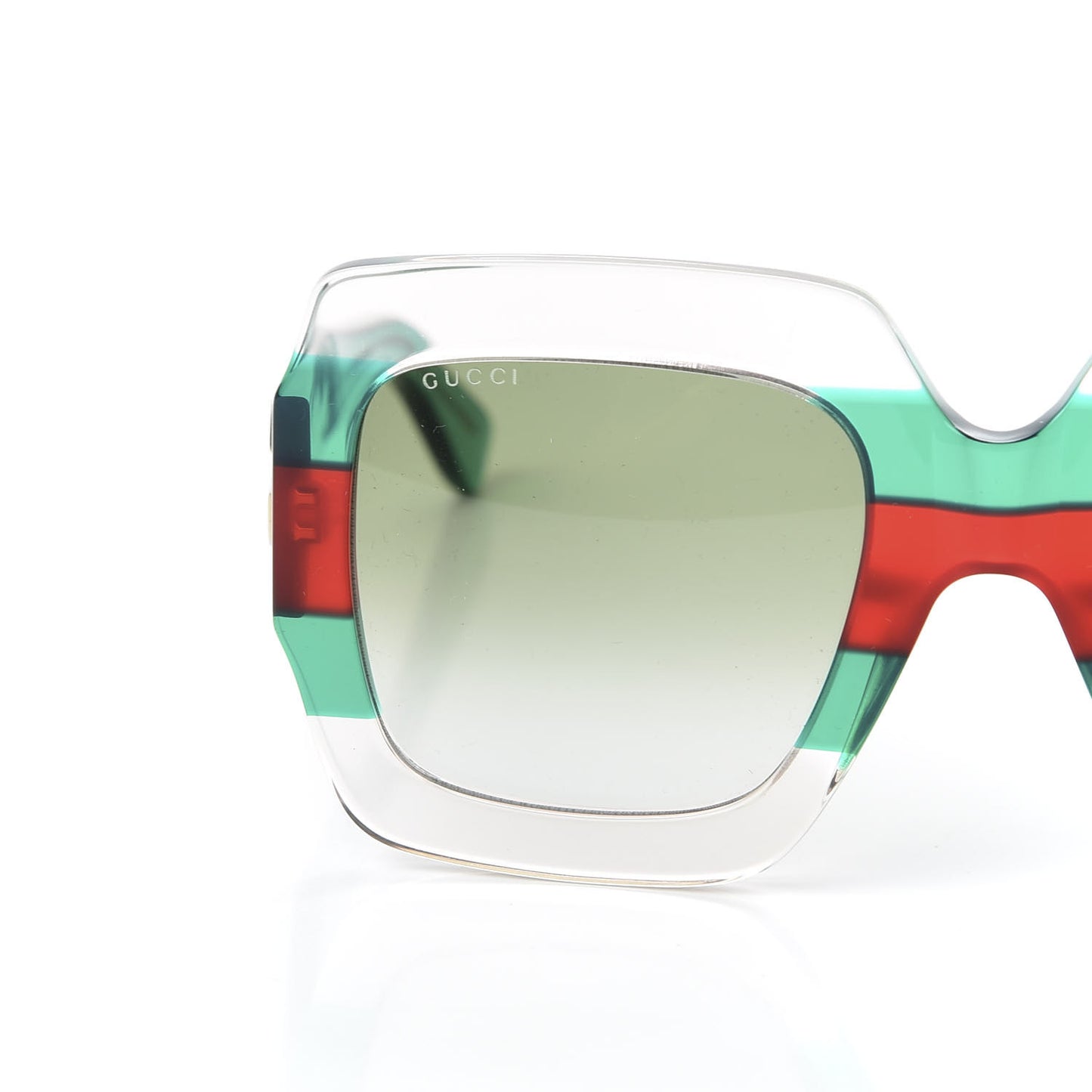 Square Web Frame GG0178S Sunglasses Green Red