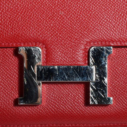 Hermes Epsom Constance Elan 25 Rouge Casaque 9 of 9