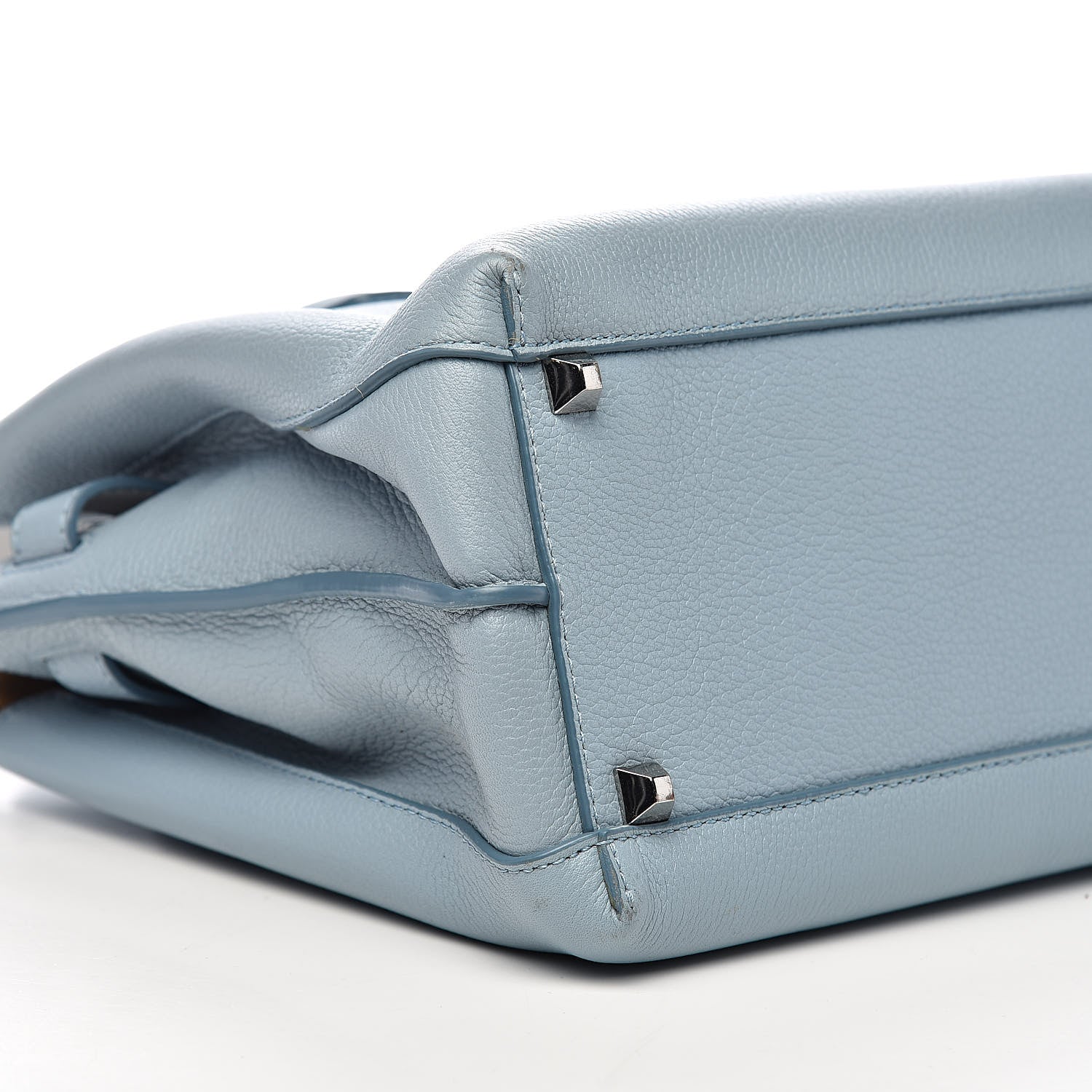 MCM Grained Calfskin Medium Milla Tote Sky Blue 13 of 15