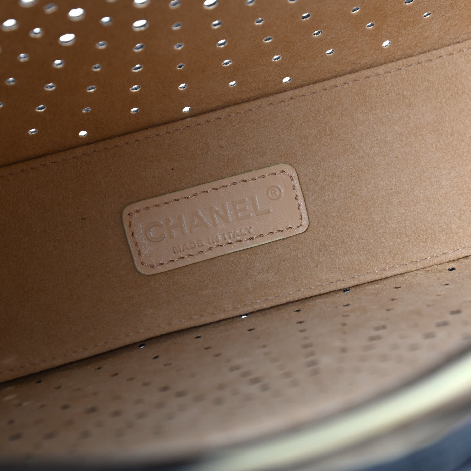 Chanel Patent Perforated CC Handle Bag Black 7 of 8