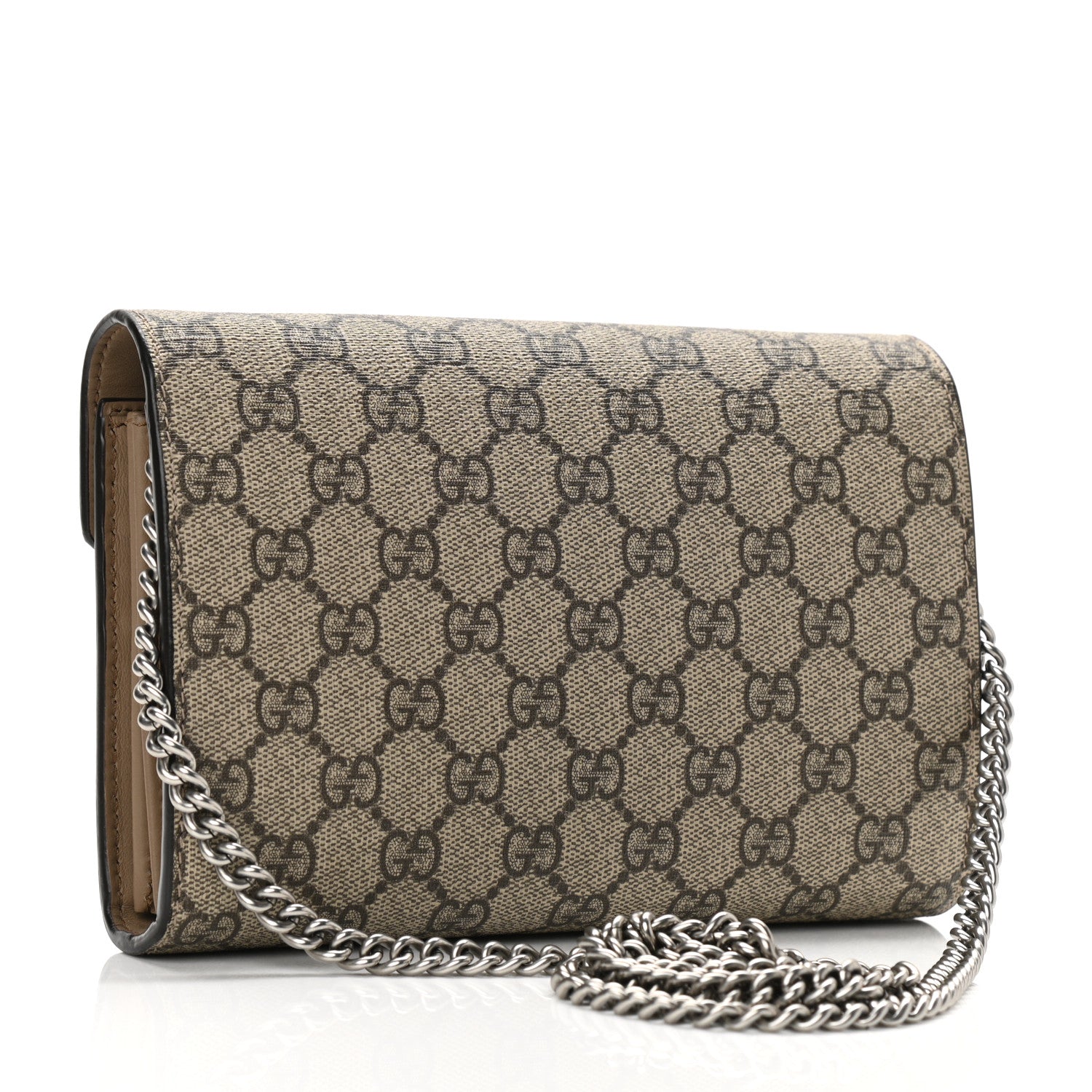 Gucci GG Supreme Monogram Mini Dionysus Chain Wallet Beige Taupe 2 of 9
