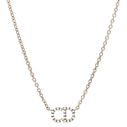 Christian Dior Metal Crystal Clair D Lune Necklace Gold 1 of 6