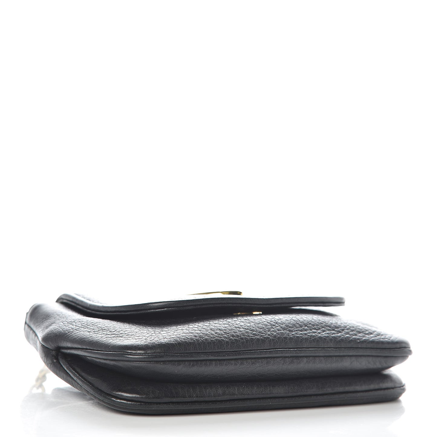 Pebbled Calfskin Small 1973 Chain Shoulder Bag Black