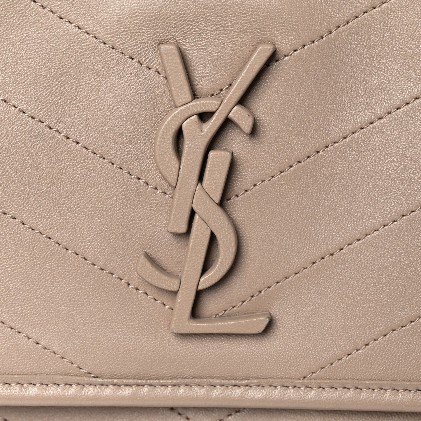 Lambskin Matelasse Monogram Medium Niki Chain Satchel Dark Beige