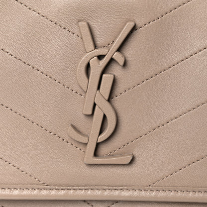 Saint Laurent Lambskin Matelasse Monogram Medium Niki Chain Satchel Dark Beige 12 of 12