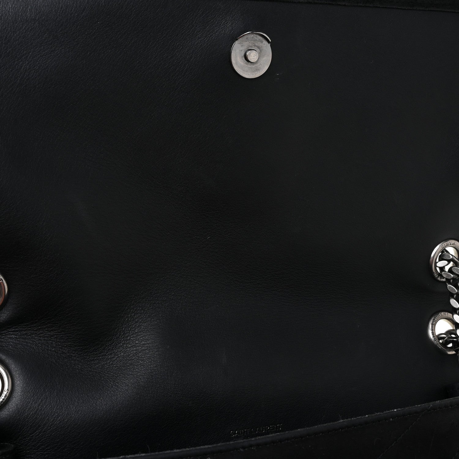 Saint Laurent Suede Monogram Medium Niki Chain Satchel Black 19 of 27
