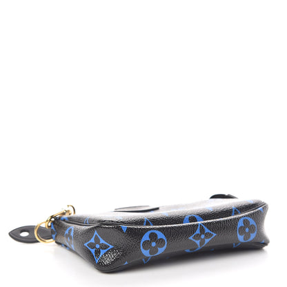 Louis Vuitton Colored Monogram Mini Pochette Accessories Blue Black 4 of 8