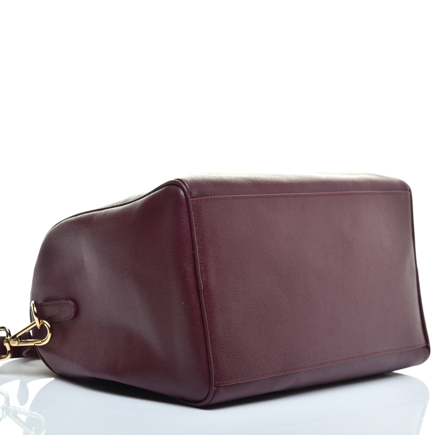 Saffiano Calfskin Palazzo Bowler Burgundy