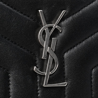 Saint Laurent Lambskin Y Quilted Monogram Loulou Cosmetic Case Black 5 of 6