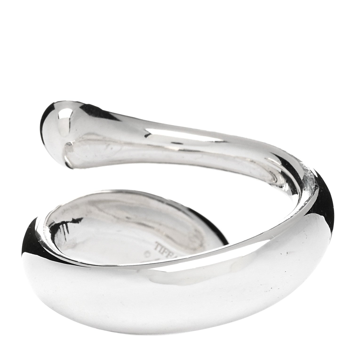 Tiffany Sterling Silver Elsa Peretti Teardrop Ring 52 6 2 of 3