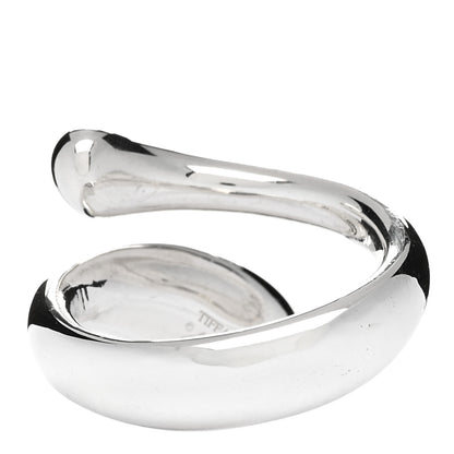 Tiffany Sterling Silver Elsa Peretti Teardrop Ring 52 6 2 of 3