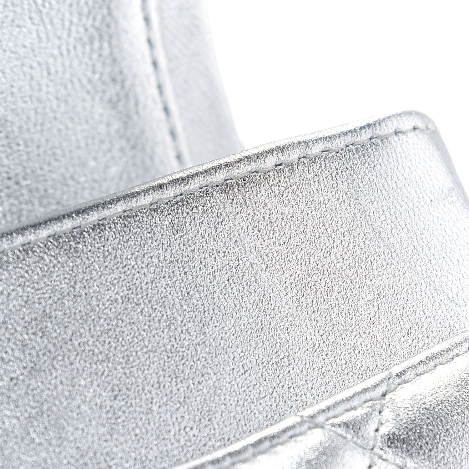 Chanel Metallic Lambskin Quilted Medium Double Flap Silver 15 of 15