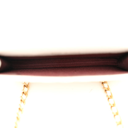 Chanel Calfskin Quilted Perfect Fit Coin Purse With Chain White 5 of 12