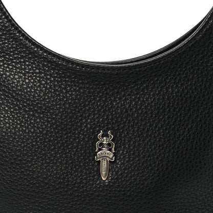 Chrome Hearts Grained Calfskin Viv Dagger Hobo Bag Black 8 of 10
