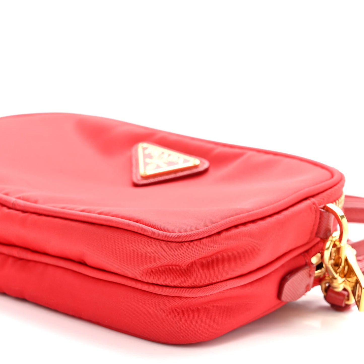 Tessuto Nylon Mini Camera Crossbody Rosso
