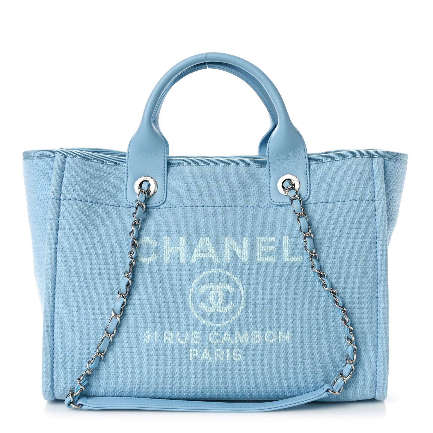 Mixed Fibers Small Deauville Tote Light Blue