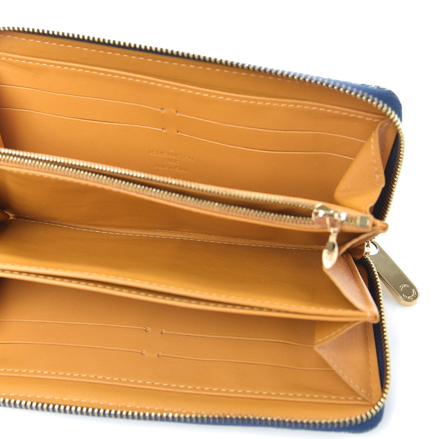 Monogram Denim Zippy Wallet Blue