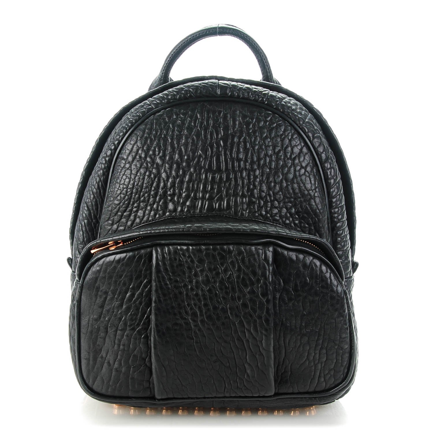 Alexander Wang Pebbled Lambskin Dumbo Backpack Black Rose Gold Hardware 1 of 7
