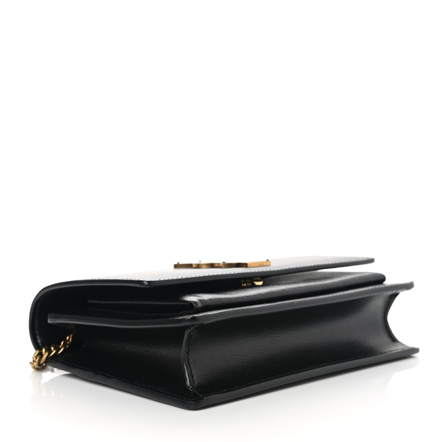 Saint Laurent Calfskin Monogram Sunset Chain Wallet Black 3 of 8
