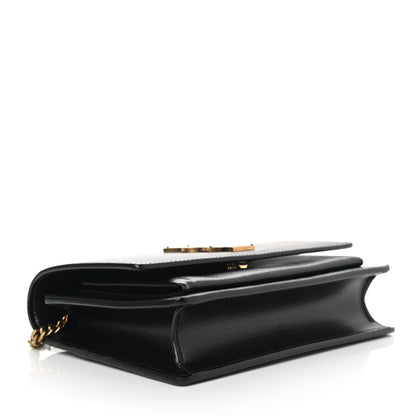 Saint Laurent Calfskin Monogram Sunset Chain Wallet Black 3 of 8