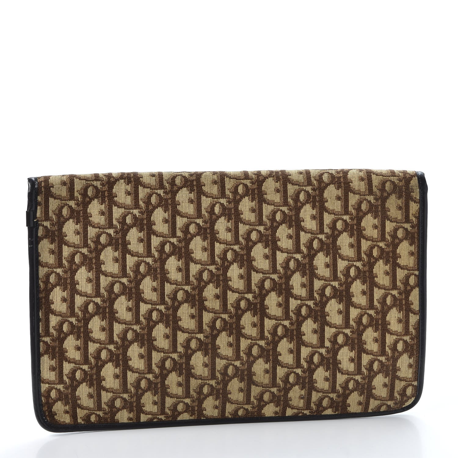 Christian Dior Monogram Flap Clutch Brown 2 of 8